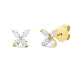 Ohrstecker Gelbgold 18kt 0,43 Diamantschmuck mit 8 Diamanten - 2W259