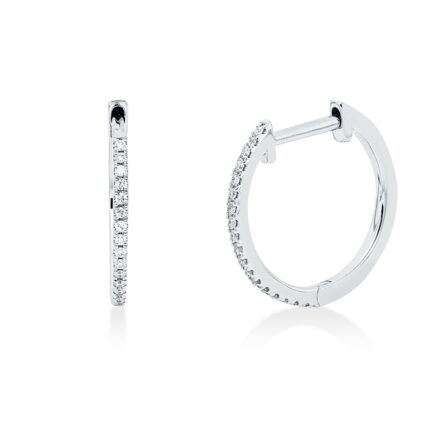 Creolen Weißgold 18kt 0,09 Diamantschmuck mit 36 Diamanten - 2W287