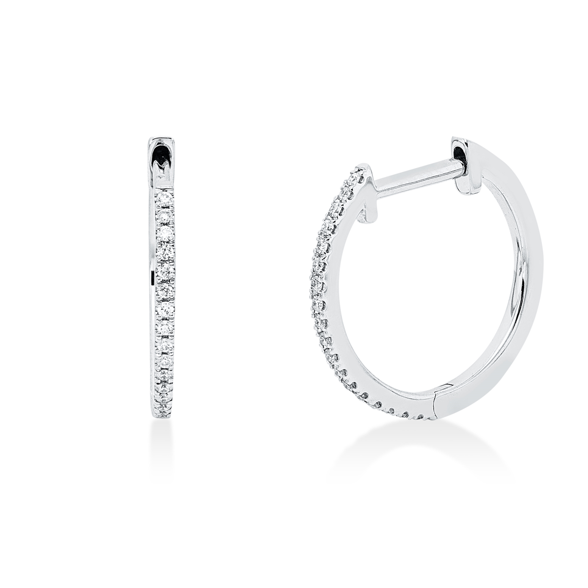 2W287W Creolen Weißgold 18kt 0,09 Diamantschmuck mit 36 Diamanten - 2W287 – Bild 1