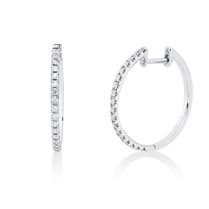 Creolen Weißgold 18kt 0,27 Diamantschmuck mit 36 Diamanten - 2W288