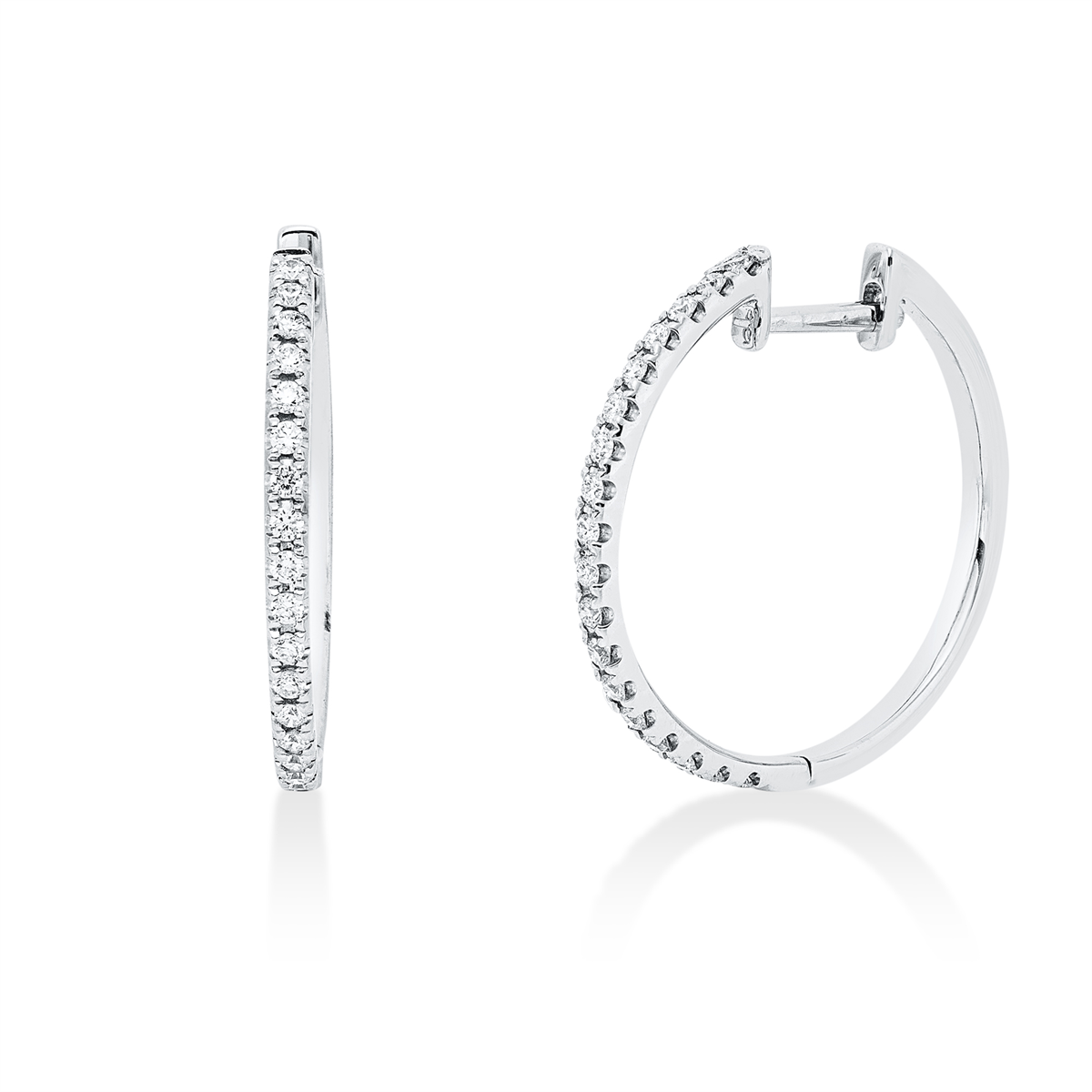 2W288W Creolen Weißgold 18kt 0,27 Diamantschmuck mit 36 Diamanten - 2W288 – Bild 1