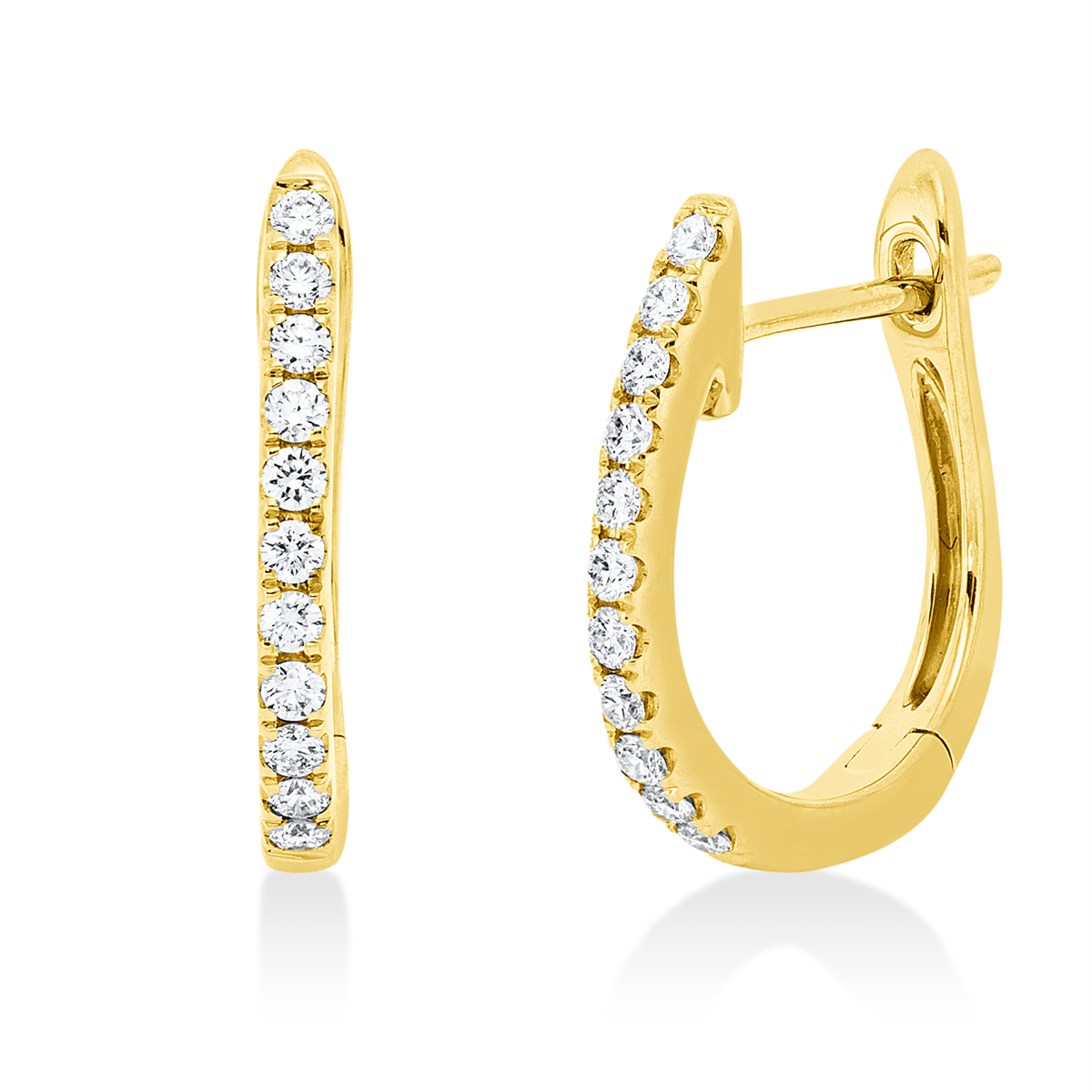 2W290G Creolen Gelbgold 18kt 0,21 Diamantschmuck mit 22 Diamanten - 2W290 – Bild 1