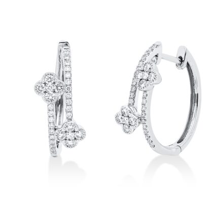 Creolen Weißgold 18kt 0,46 Diamantschmuck mit 62 Diamanten - 2W295