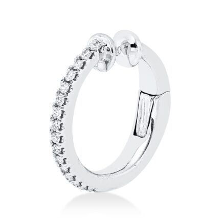 Creolen Weißgold 18kt 0,12 Diamantschmuck mit 16 Diamanten - 2W308