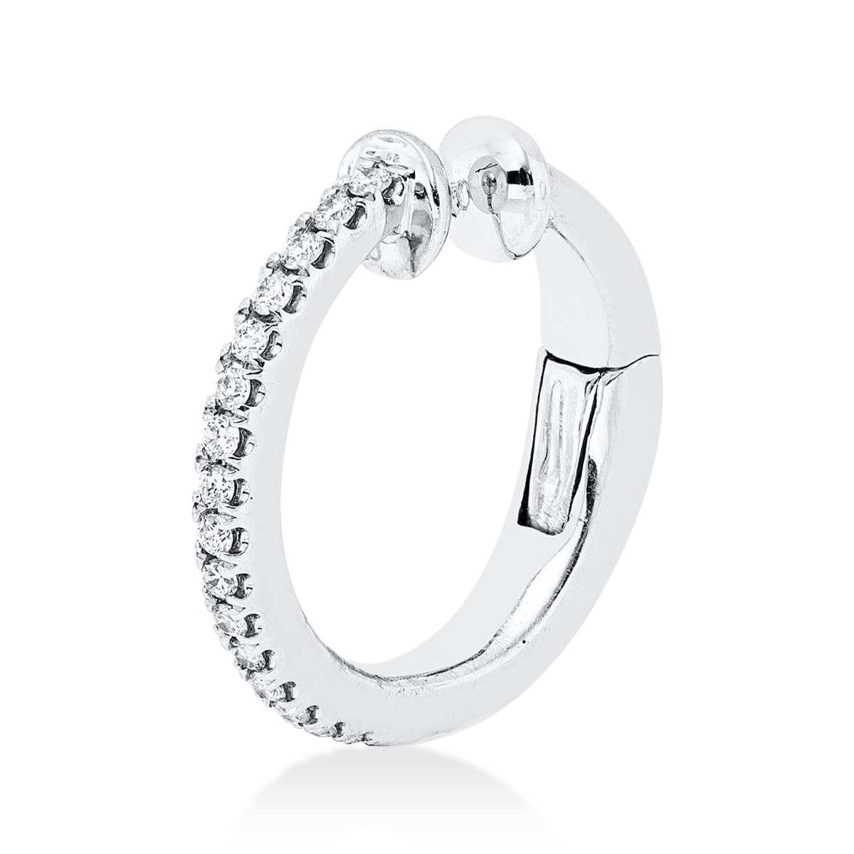 2W308W Creolen Weißgold 18kt 0,12 Diamantschmuck mit 16 Diamanten - 2W308 – Bild 1