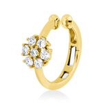 Creolen Gelbgold / Weißgold 18kt 0,17 Diamantschmuck mit 7 Diamanten - 2W309