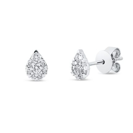 Ohrstecker Weißgold 18kt 0,26 Diamantschmuck mit 16 Diamanten - 2W314