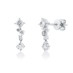 Ohrstecker Weißgold 18kt 0,85 Diamantschmuck mit 10 Diamanten - 2W323