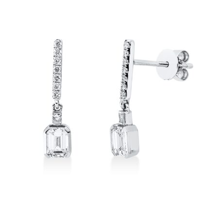 Ohrstecker Weißgold 18kt 0,64 Diamantschmuck mit 18 Diamanten - 2W325