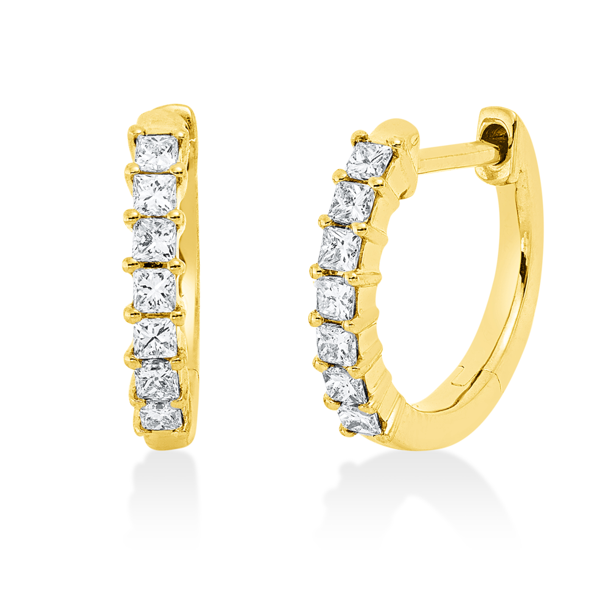 2W328G Creolen Gelbgold 18kt 0,27 Diamantschmuck mit 14 Diamanten - 2W328 – Bild 1