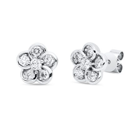 Ohrstecker Weißgold 18kt 0,47 Diamantschmuck mit 12 Diamanten - 2W360