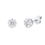 Ohrstecker Weißgold 18kt 0,43 Diamantschmuck mit 10 Diamanten - 2W442