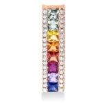 Anhänger Rosegold 18kt 0,14 Diamantschmuck Farbstein 0,87 ct - 3F396