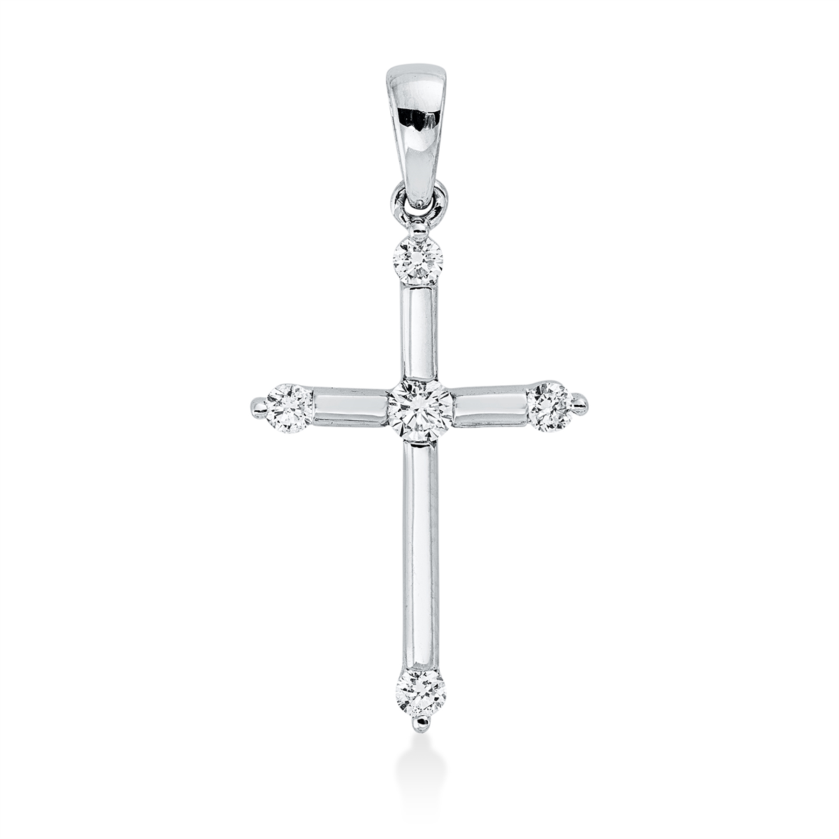 3I238W Anhänger Weißgold 18kt 0,17 Diamantschmuck mit 5 Diamanten - 3I238 – Bild 1