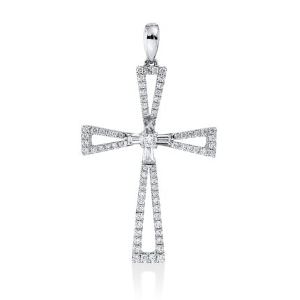 Anhänger Weißgold 18kt 0,54 Diamantschmuck mit 77 Diamanten - 3I287