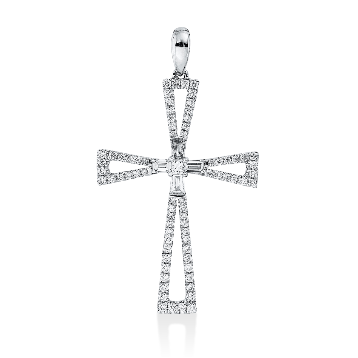 3I287W Anhänger Weißgold 18kt 0,54 Diamantschmuck mit 77 Diamanten - 3I287 – Bild 1