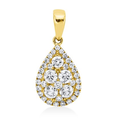 Anhänger Gelbgold 18kt 0,71 Diamantschmuck mit 36 Diamanten - 3I301