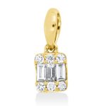 Anhänger Gelbgold 18kt 0,12 Diamantschmuck mit 9 Diamanten - 3I303