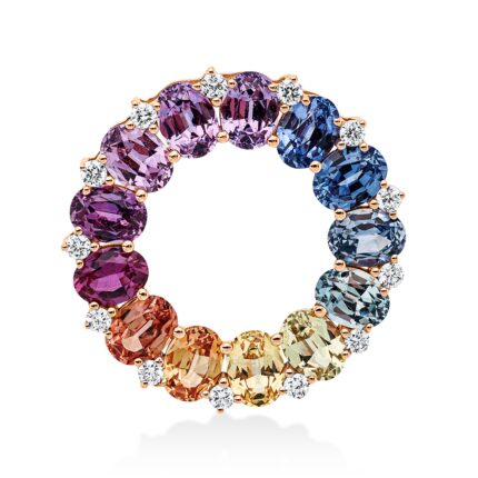 Anhänger Rosegold 18kt 0,13 Diamantschmuck Farbstein 2,73 ct - 3I348