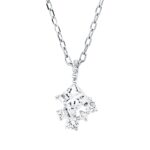 Collier Weißgold 18kt 0,41 Diamantschmuck mit 5 Diamanten - 4N443