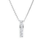 Collier Weißgold 18kt 0,10 Diamantschmuck mit 11 Diamanten - 4N906