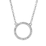 Collier Weißgold 18kt 0,05 Diamantschmuck mit 33 Diamanten - 4O287