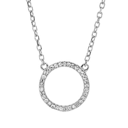 Collier Weißgold 18kt 0,05 Diamantschmuck mit 33 Diamanten - 4O287