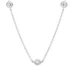 Collier Weißgold 18kt 0,73 Diamantschmuck mit 8 Diamanten - 4P043