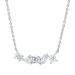 Collier Weißgold 18kt 0,48 Diamantschmuck mit 5 Diamanten - 4P225