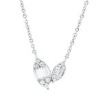 Collier Weißgold 18kt 0,29 Diamantschmuck mit 17 Diamanten - 4P229