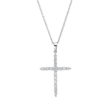 Collier Weißgold 18kt 0,56 Diamantschmuck mit 16 Diamanten - 4P255