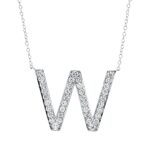 Collier Weißgold 18kt 0,71 Diamantschmuck mit 37 Diamanten - 4P331