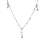 Collier Weißgold 18kt 0,31 Diamantschmuck mit 23 Diamanten - 4P370