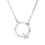Collier Weißgold 18kt 0,36 Diamantschmuck mit 14 Diamanten - 4P397