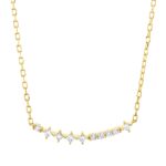 Collier Gelbgold 18kt 0,16 Diamantschmuck mit 10 Diamanten - 4P410