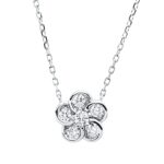 Collier Weißgold 18kt 0,24 Diamantschmuck mit 6 Diamanten - 4P426