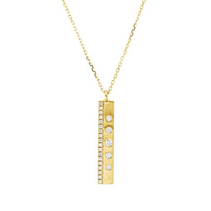 Collier Gelbgold 18kt 0,15 Diamantschmuck mit 23 Diamanten - 4P456