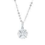 Collier Weißgold 18kt 1,21 Diamantschmuck mit 9 Diamanten - 4P487