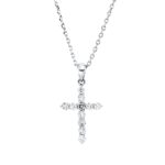 Collier Weißgold 18kt 0,29 Diamantschmuck mit 11 Diamanten - 4P491