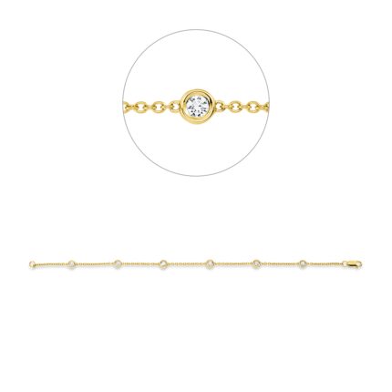 Armband Gelbgold 18kt 0,42 Diamantschmuck mit 6 Diamanten - 5G015