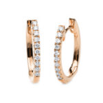 Creolen Rosegold 18kt 0,17 Diamantschmuck mit 20 Diamanten - 2A382