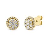 Ohrstecker Gelbgold 18kt 0,39 Diamantschmuck mit 54 Diamanten - 2J934