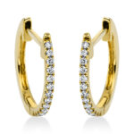 Creolen Gelbgold 18kt 0,10 Diamantschmuck mit 26 Diamanten - 2L465