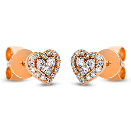 Ohrstecker Rosegold 18kt 0,19 Diamantschmuck mit 34 Diamanten - 2M085