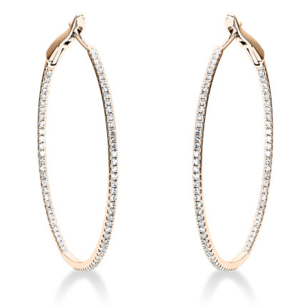 Creolen Rosegold 18kt 0,53 Diamantschmuck mit 156 Diamanten - 2M141