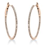 Creolen Rosegold 18kt 0,48 Diamantschmuck mit 118 Diamanten - 2M144