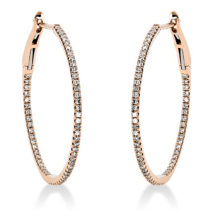 Creolen Rosegold 18kt 0,48 Diamantschmuck mit 118 Diamanten - 2M144