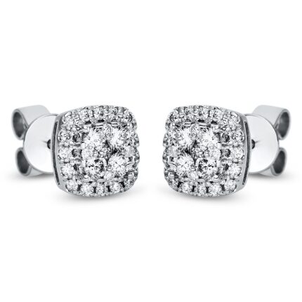 Ohrstecker Weißgold 18kt 0,44 Diamantschmuck mit 50 Diamanten - 2M635