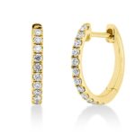 Creolen Gelbgold 18kt 0,24 Diamantschmuck mit 24 Diamanten - 2M655