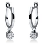 Creolen Weißgold 18kt 0,11 Diamantschmuck mit 18 Diamanten - 2N986